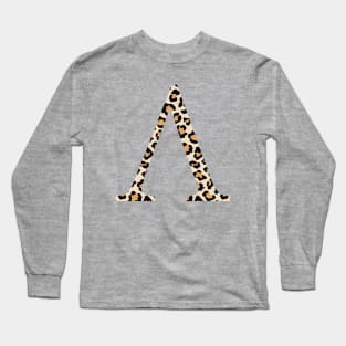 Lambda Cheetah Greek Letter Long Sleeve T-Shirt